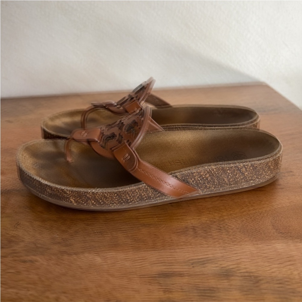 Tory Burch MILLER CLOUD CALF
LEATHER / CORK COLOR CLASSIC CUOIO / NATURAL Size 8 - Picture 5 of 12